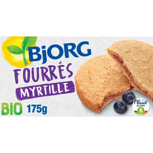 Bjorg Biscuits Fourrés Myrtilles Bio Sans Huile de Palme 175g