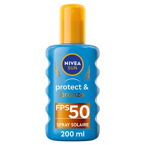 Nivea Spray Protecteur Activateur De Bronzage Spf 50 Résistant À L'Eau 200ml
