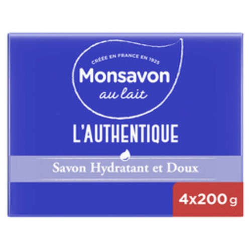 Monsavon Savon Lavant Antibactérien L'Authentique 4x200g