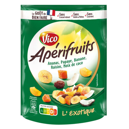 Vico Apérifruits mélange de fruits déshydratés l'exotique 120g