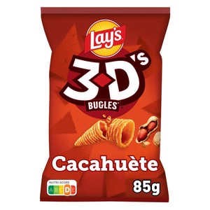 Lay's 3D's Bugles Biscuits Apéritif Goût Cacahuètes 85g