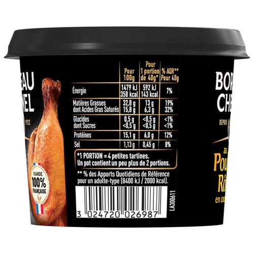 Bordeau Chesnel spécialité charcutière au poulet rôti en cocotte 110g