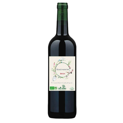 Vins Rebelles Ethicdrinks Biodiversité Merlot Vin De France Rouge Bio 75Cl