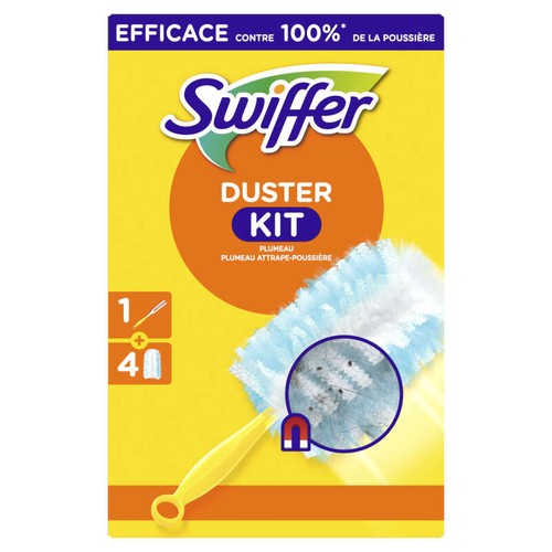 Swiffer Duster Plumeau Kit De Démarrage (1 Manche + 4 Recharges)