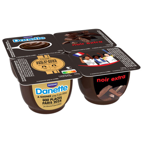 Danette Crème dessert chocolat noir extra 4x125g