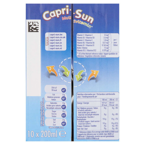 Capri-sun multivitamines boisson aux fruits plate 10x20cl