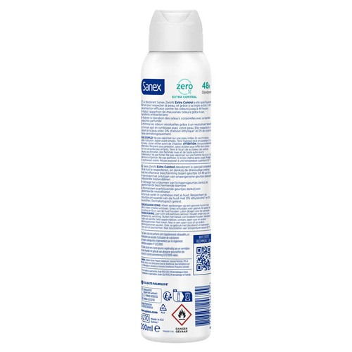Sanex Déodorant Spray sans sels d'aluminium Zéro 0% 200ml