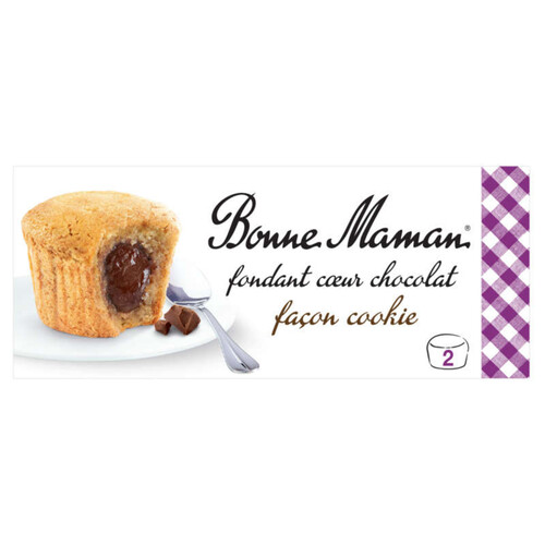 Bonne Maman Fondant Cœur Chocolat Façon Cookies 2x80g