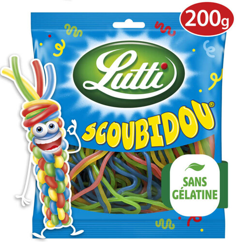 Lutti Bonbons Scoubidou aux goûts fruités 200g