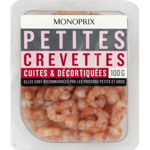 Monoprix Petites crevettes cuites décortiquées 100g