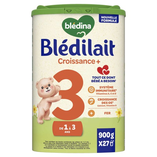 Bledilait Croissance Lait en poudre 3ème âge 900g