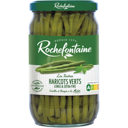 Rochefontaine Haricots Verts Extra-Fins Cueillis Et Rangés Main 345g