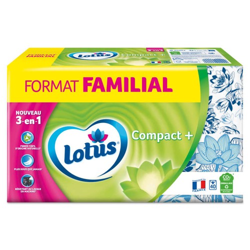 Lotus Compact+ Etuis Mouchoirs x40