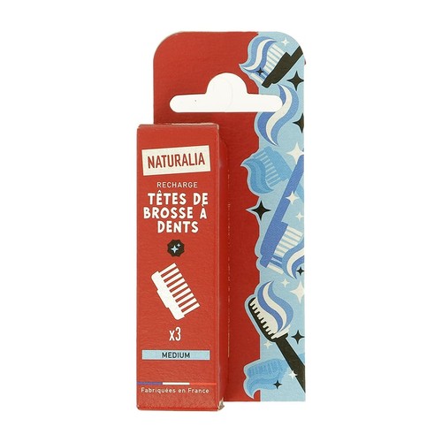 Naturalia Recharge Tête de brosse dents Medium x3