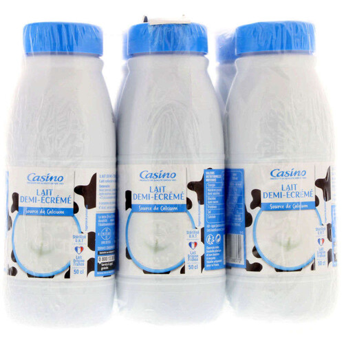 Casino Lait demi-écrémé - 6x50cl