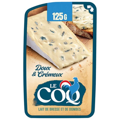 Le Coq Fromage à pâte au lait pasteurisé doux et crémeux 125g