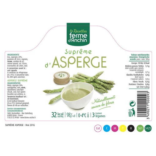 Les Recettes Ferme d'Anchin Suprême d'asperge 98,5cl