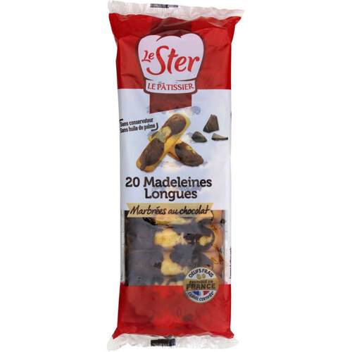 Le Ster Pâtissier Madeleines Longues Marbrées Au Chocolat 250G