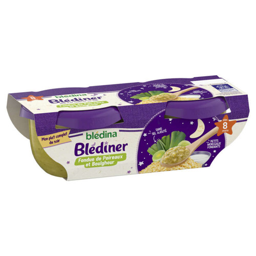 Blédina Fondue de poireaux et boulghour 2x200g