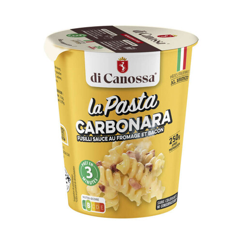 Di Canossa Fusili a la Carbonara Sauce Fromage et Bacon 70g