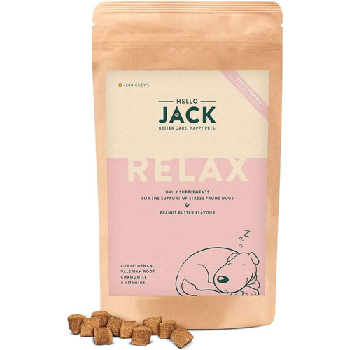 Hello Jack Complément Alimentaire Chien Relax goût Beurre de Cacahuète 100g