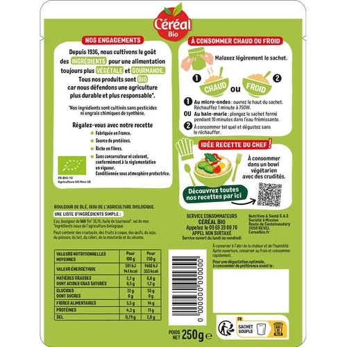 Céréal Bio Boulghour  repas express 220g