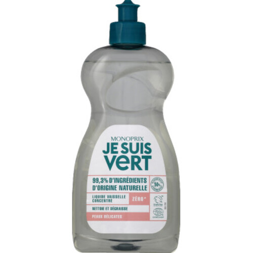 Monoprix Je Suis Vert Liquide Vaisselle Concentré Peaux Délicates 500Ml