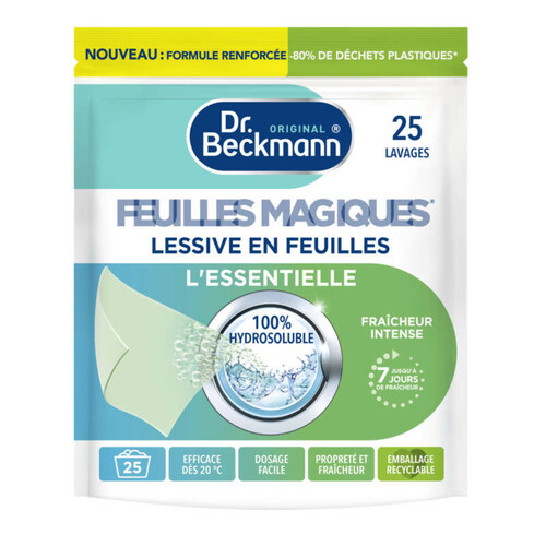 Dr Beckmann Lessive en Feuilles Magiques Fraicheur Intense x25