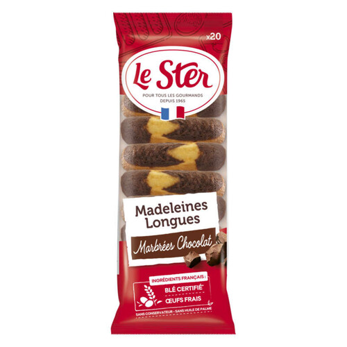 Le Ster Pâtissier Madeleines Longues Marbrées Au Chocolat 250G