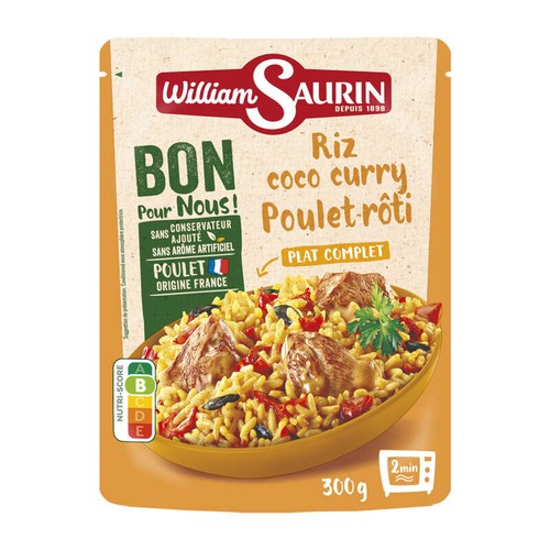 Williams Saurin Riz coco curry et poulet rôti 300g