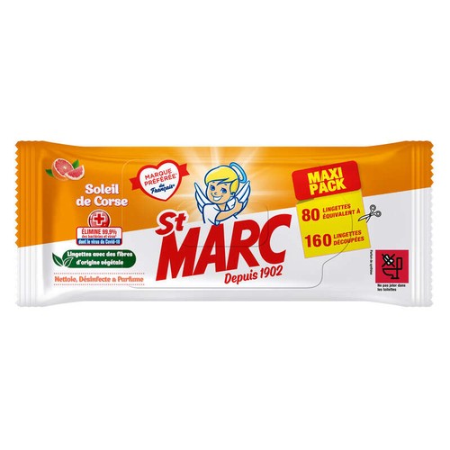 ST MARC Lingettes désinfectantes Soleil de Corse x80