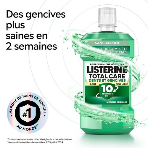 Listerine  Bain de Bouche Dents et Gencives 500ml