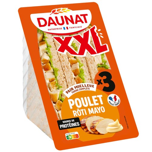 Daunat XXL Poulet rôti et mayonnaise 230g