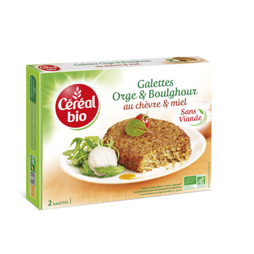 Céréal bio Galettes orge & boulghour au chèvre & miel, sans viande, bio 200g