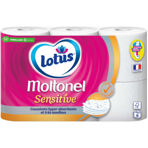 Lotus Papier Toilette Moltonel Sensitive X6 Rouleaux