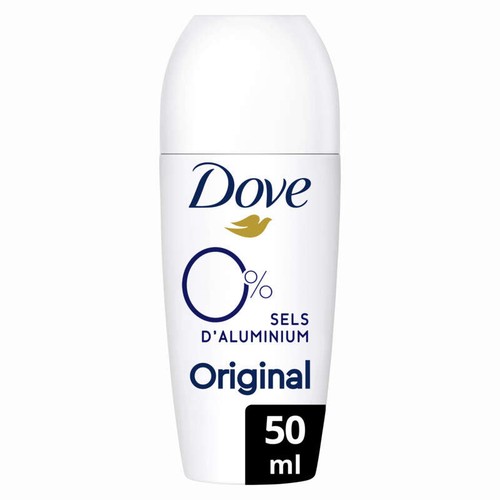 Dove Déodorant Bille 0% Sels d'Aluminium Original 50ml