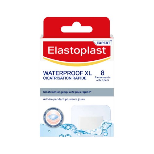 Elastoplast Cicatrisation Rapide Waterproof XL x8 Pansements