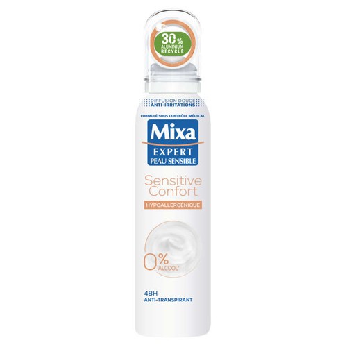 Mixa Dédorant Sensitive Confort Hypoallergénique 150ml