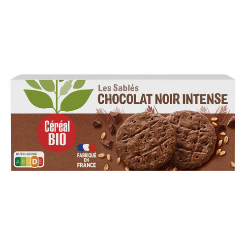 Cereal Bio Sablés Chocolat Noir Intense, À La Farine De Blé De Meule, Bio 132G