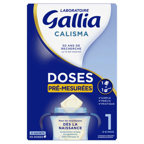 Laboratoire Gallia Calisma Lait de Croissance 1er âge De 0 à 6 mois 483g