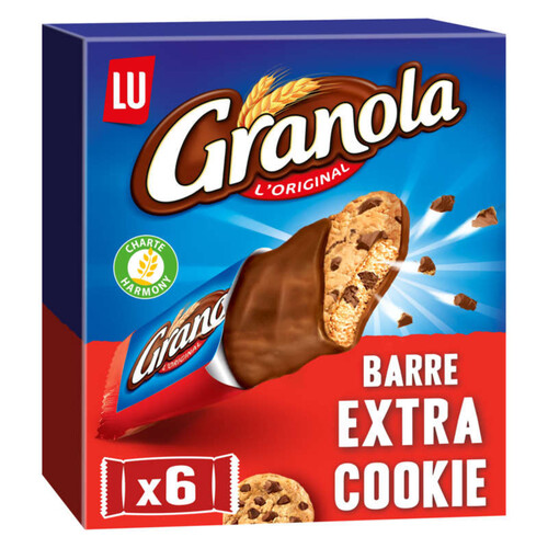 Granola Barre Cookie aux pépites de Chocolat et nappage 168g