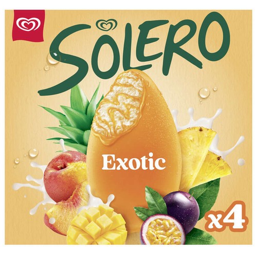 Solero Glace Bâtonnet Fruits Exotiques 4x90ml