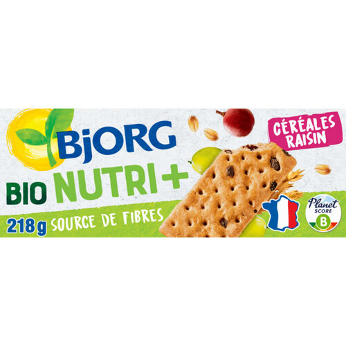 Bjorg Biscuits Aux Céréales & Raisins, Bio 218G