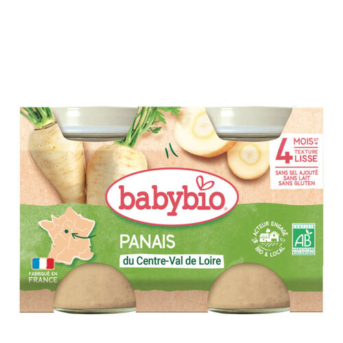 Babybio pot pour bébé panais 4 mois bio 260g