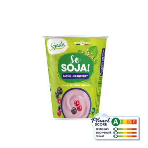 [Par Naturalia] Sojade Yaourt Végétal au Soja Cassis et Cranberry Bio 400g