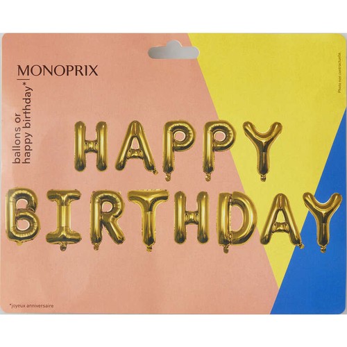 Monoprix Ballon Happy Birthday