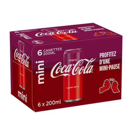 Coca-cola Cherry boite  slim mini frigo pack 6x20cl