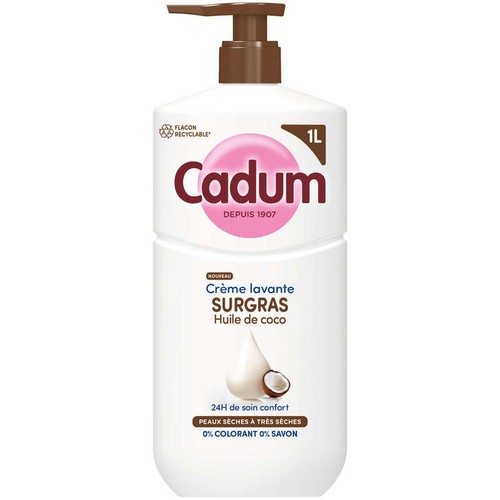 Cadum Douche Crème lavante surgras à l'Huile de coco 1L