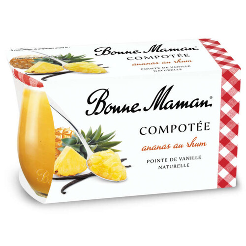 Bonne Maman compotée Ananas rhum 2x130g