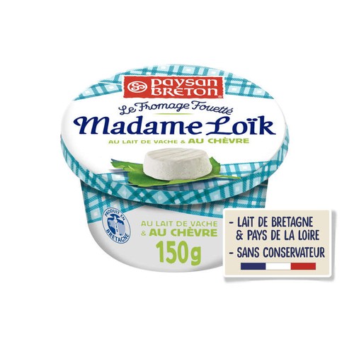 Paysan Breton Madame Loik Fromage à Tartiner Chèvre 150g